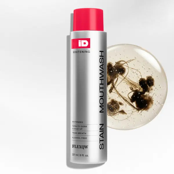 Stain-removing mouthwash, deep cleansing, minty and long-lasting.