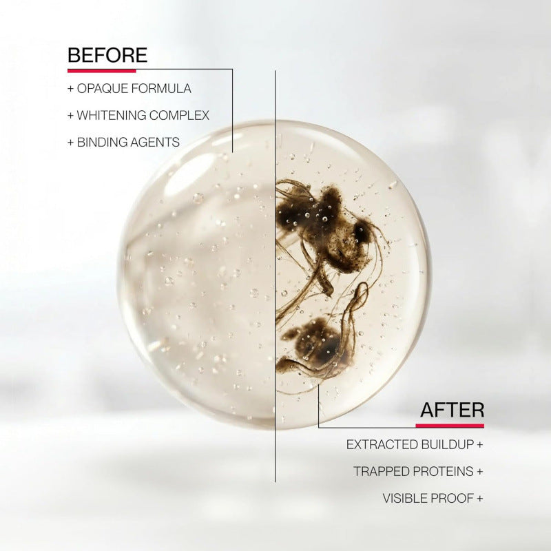 Stain-removing mouthwash, deep cleansing, minty and long-lasting.